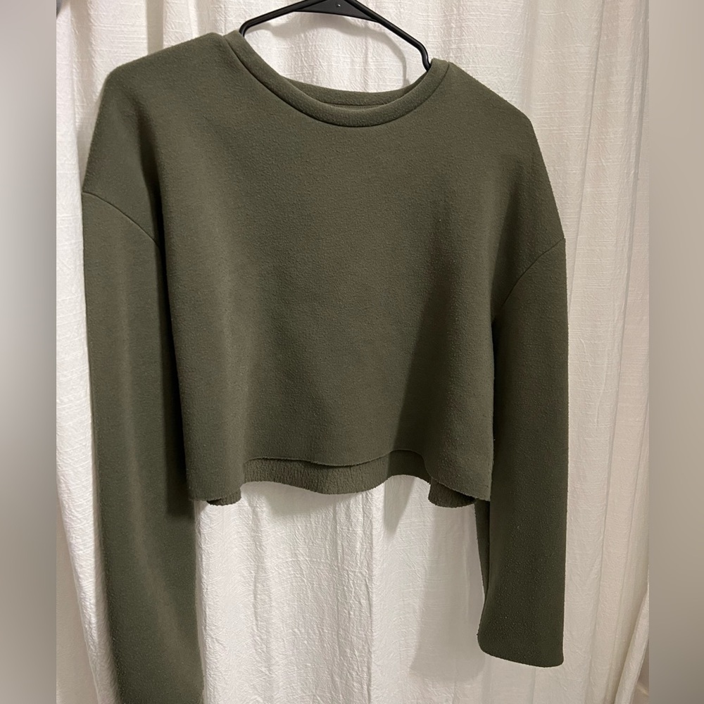 Top shop green size 6 sweater
